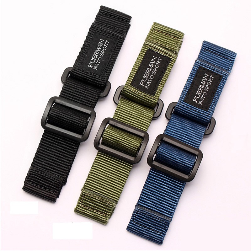 Hot Top Nylon Dark Blue Watch Strap for S-Eco No. 5 007 Series Sport Watchband 20mm 22mm 24mm Band