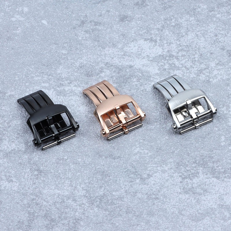 Brand Quality Watchband Folding Buckle For Breitling Clasp 18mm 20mm Silver Black Rose Gold Stainless Steel For Silicone Leather