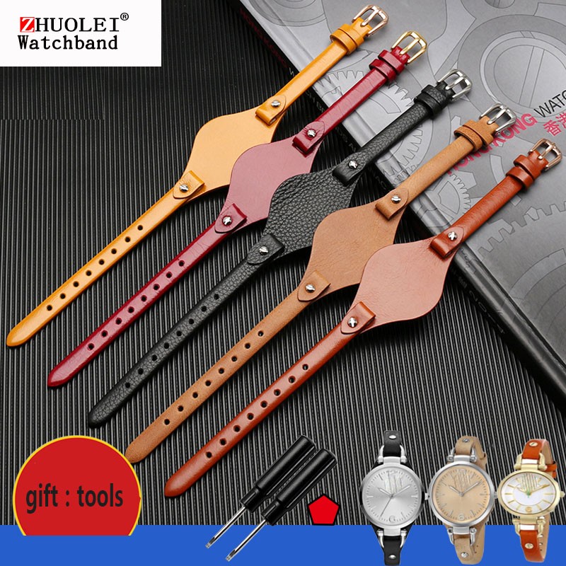 High Quality Genuine Leather Watches for Fossil ES3077 ES2830 ES3262 ES3060 Stylish Women's Watch Straps Small Bracelet