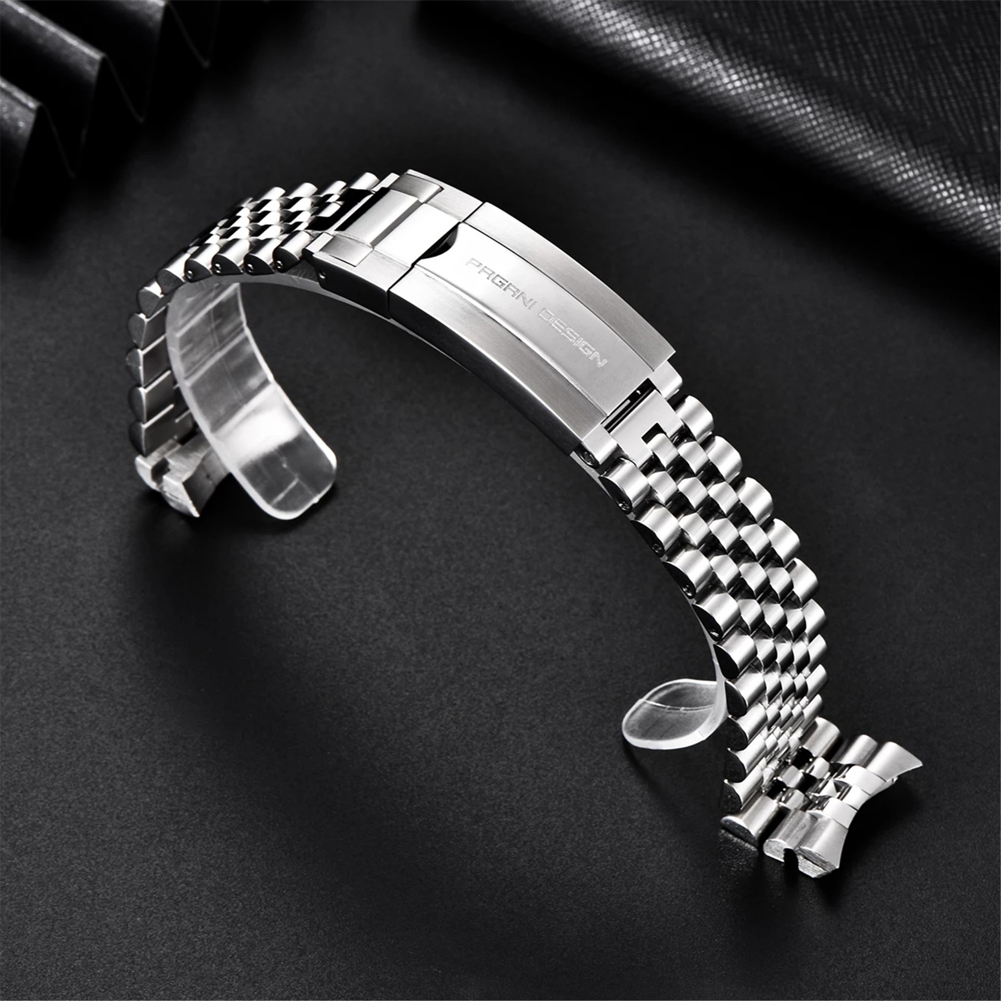 PAGANI DESIGN Original For PD1661,PD1662.PD1651 Watch 316L Stainless Steel Band Jubilee Band Bracelet Width 20mm, Length 220mm