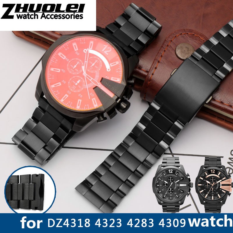 High Quality Genuine Stainless Steel Strap DZ4318 4323 4283 4309 Big Men Wristwatch 26M Band Watch