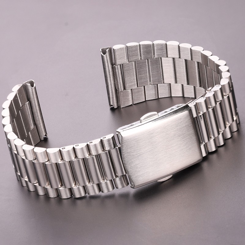 Women's stainless steel watch band, silver and gold watch band, 12mm, 14mm, 16mm, 18mm, 20mm, with buckle