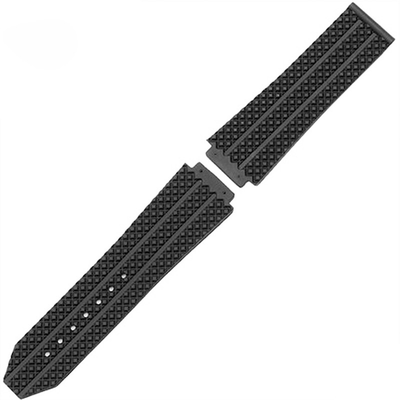 Specific Brand Male Strap For HUBLOT Hublot Rubber Rubber Strap Watch Accessories Black 25*19mm