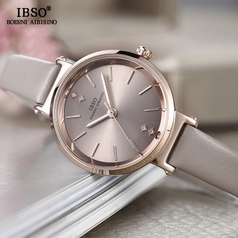 IBSO 8mm Ultra Thin Wristwatches Women Watches Luxury Female Fashion Watch Montre Femme 2022 Ladies Quartz Watch Relogio Feminino