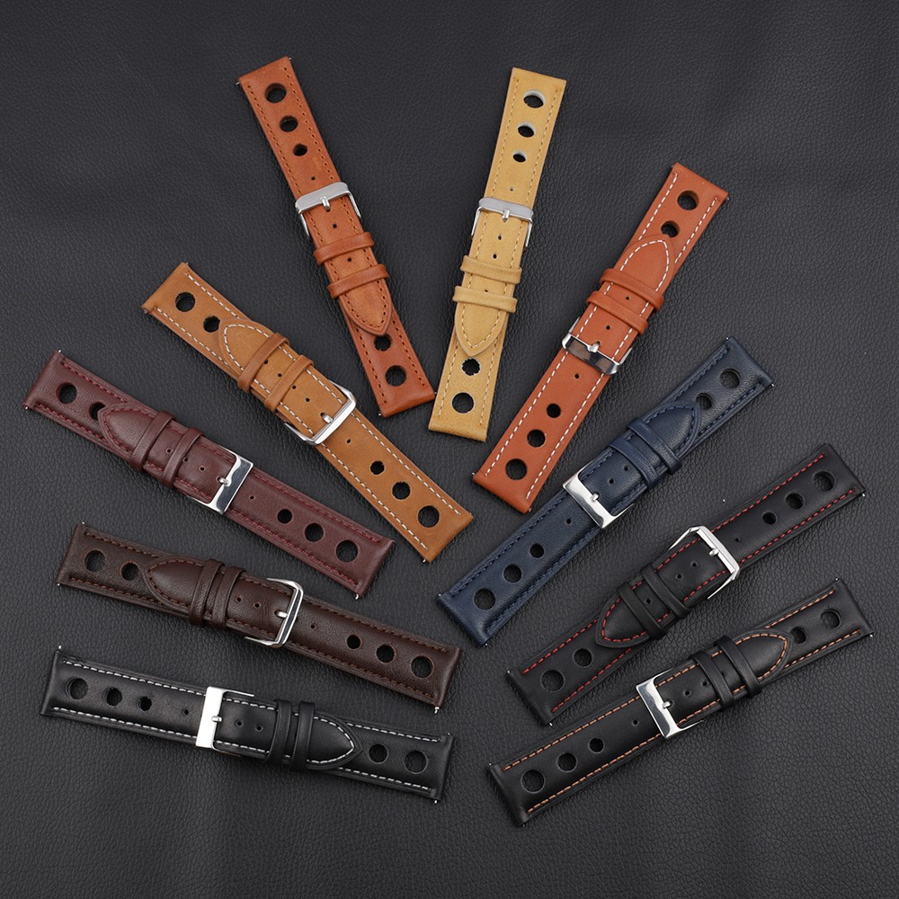 Genuine leather watch straps for men, high quality genuine leather watch accessories, 18mm, 20mm, 22mm, 24mm, black and brown