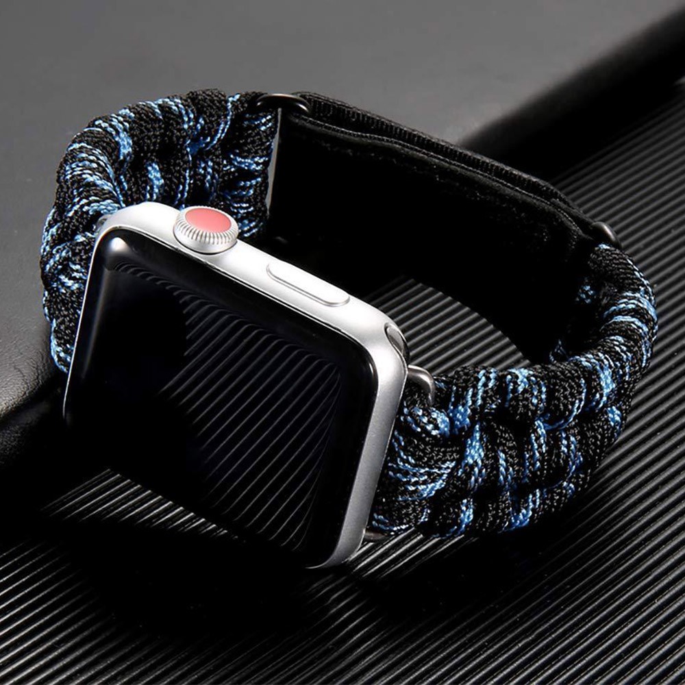 Outdoor Survival Rope Strap for Apple Watch Band 44mm 40mm 42mm 38mm Leather iWatch Bracelet for Apple Watch Series 5 4 3 44mm