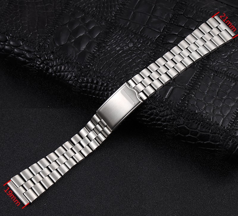 Stainless Steel Watch Band 19mm 20mm Strap Wristband Watch Strap Depolyment Watch Buckle Replacement Wrist Strap For Seiko