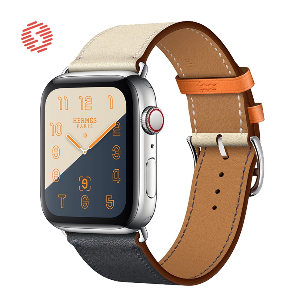 ShengOne Leather Bracelet Fashion Exquisite Bracelet for Apple Watch 7 6 SE 5 4 45 44 42mm Two Tone Replacement Strap 3 2 41 40 38