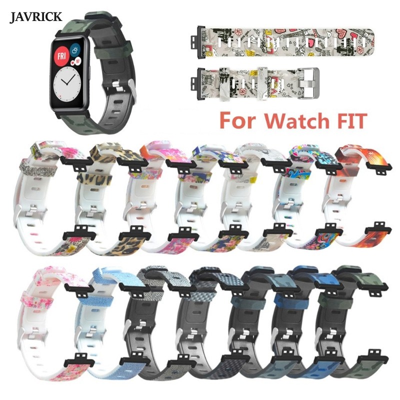 Printed Silicone Strap for Huawei Smart Watch, Soft Water Resistant Sport Watch Band Accessories