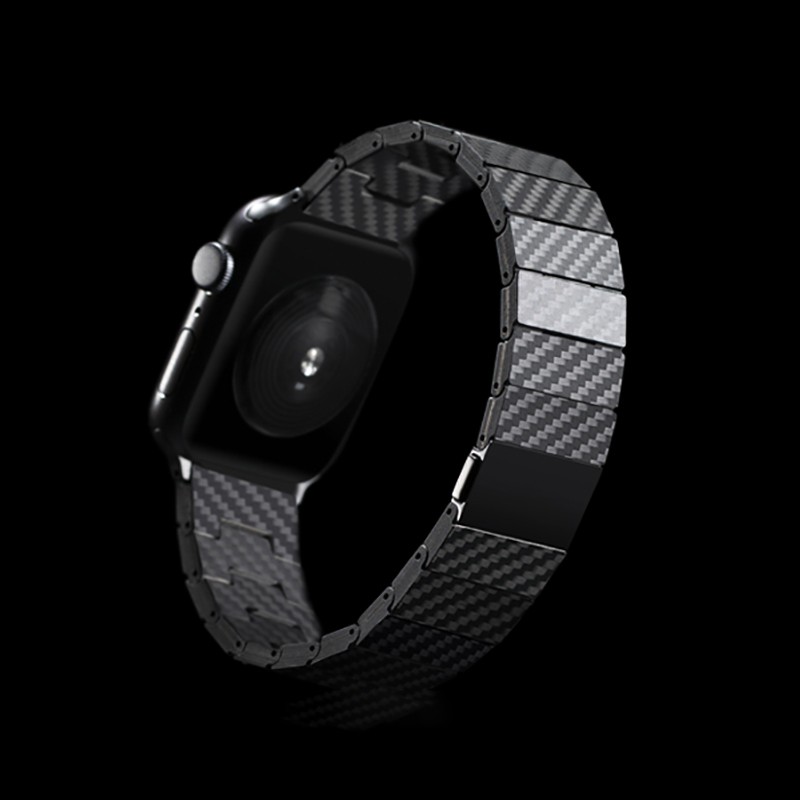 Stainless Steel Strap for Apple Watch Band 44mm 40mm 45mm 41mm 42mm/38mm Carbon Fiber Metal Strap Slim Bracelet iWatch 3 4 5 6 SE