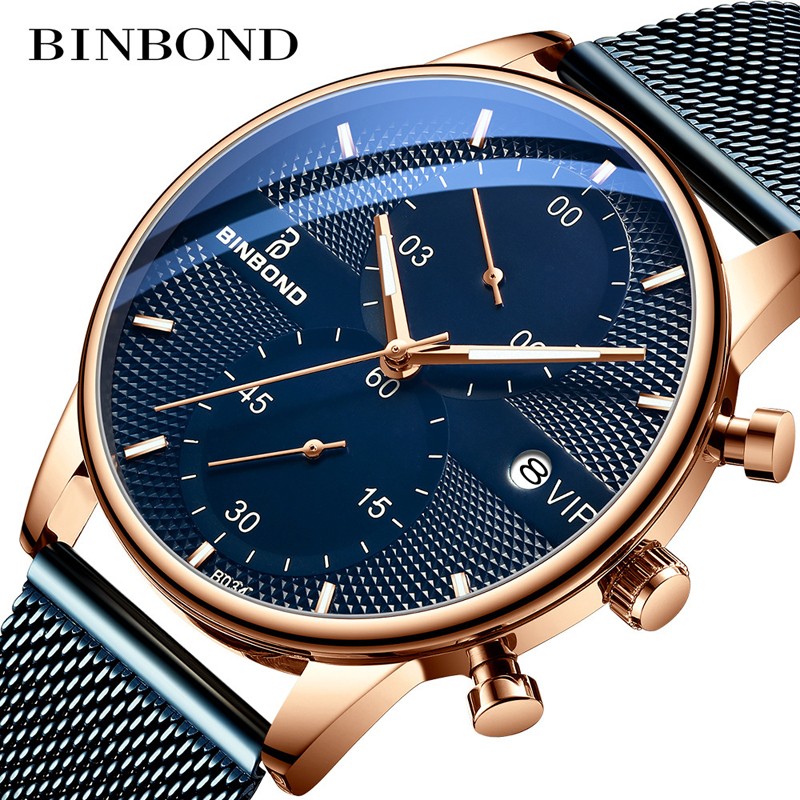 2022 New Fashion Mens Watches Luxury Brand Quartz Watch Men Mesh Steel Waterproof Ultra-thin Wristwatch for Men Sport Clock