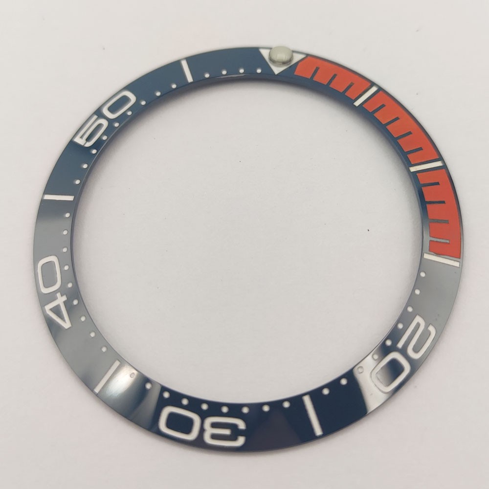 38mm Accessories Parts Blue Orange Ceramic Bezel Insert Fit For 40mm Submarine Crew SKX 007 Watch