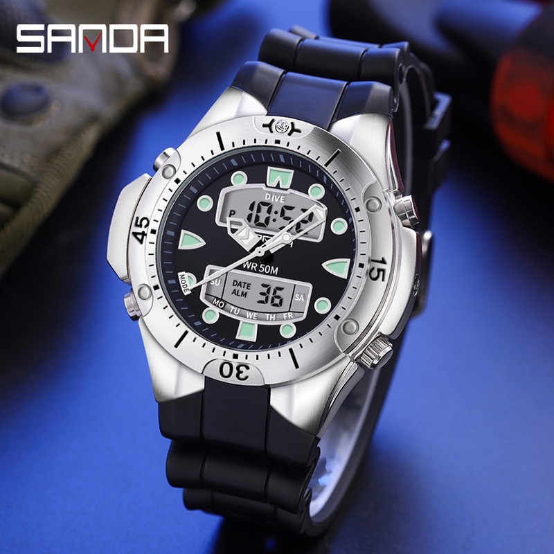 Sanda Top Luxury Sports Men Casual Quartz Watch Military Style Watches Men Waterproof S Shock Male Clock Relogio Masculino 3009