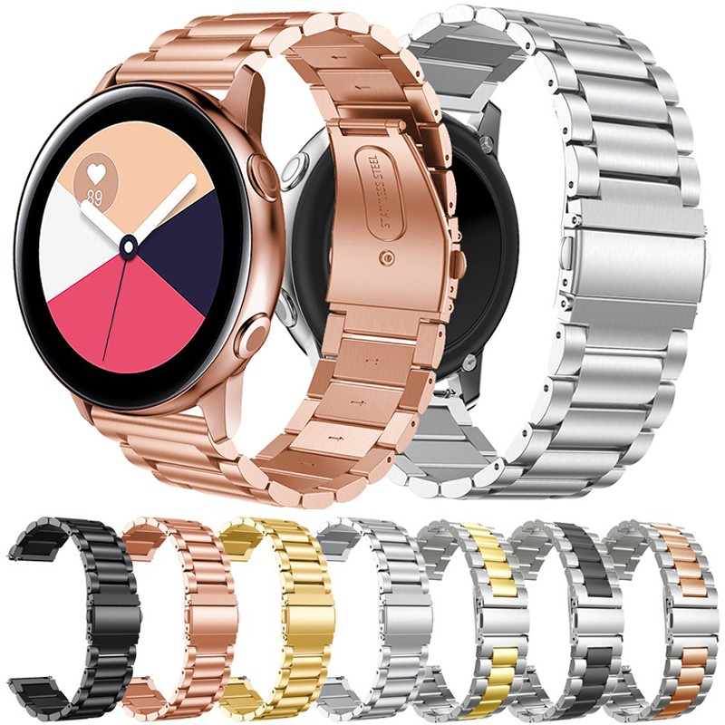 20mm/22mm Strap for Samsung Galaxy Watch 4/4 Classic/Active 1/2 44mm 40mm Band Huawei Watch GT 2-2e-Pro Stainless Steel Bracelet