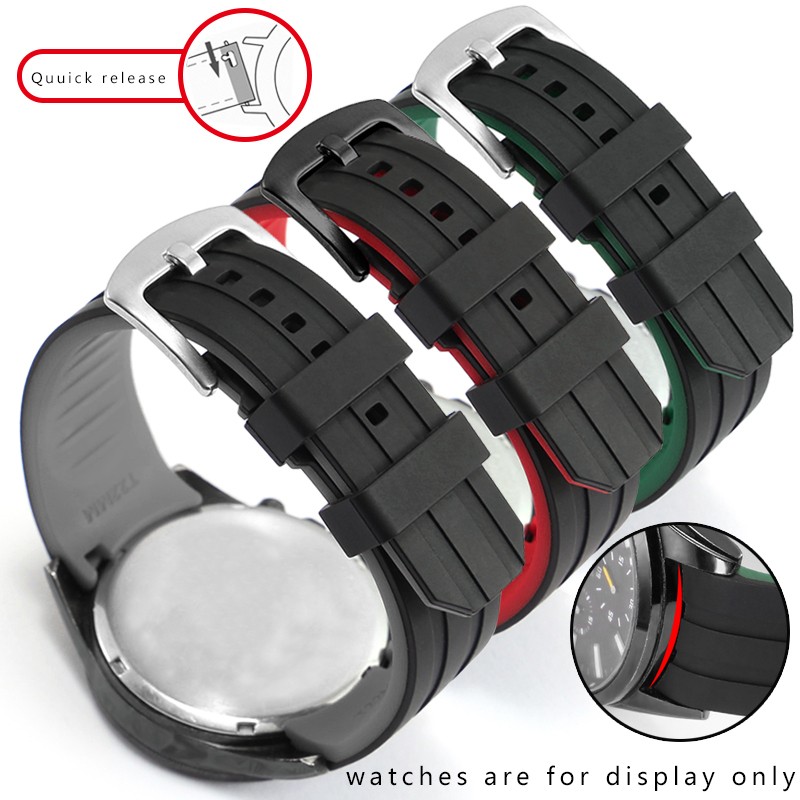 Arc interface silicone strap men women universal bracelet 20mm 22mm rubber watchband outdoor sports wristband