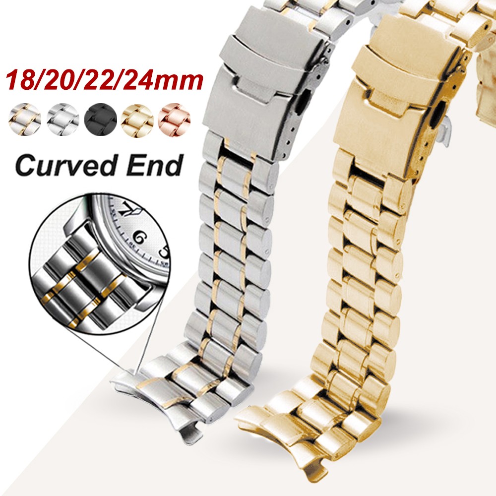 18 20 22 24mm Stainless steel band For Samsung Galaxy Watch4 42 46mm 3 41 45mm no gap bracelet for Huawei Watch Gt 2 soild strap