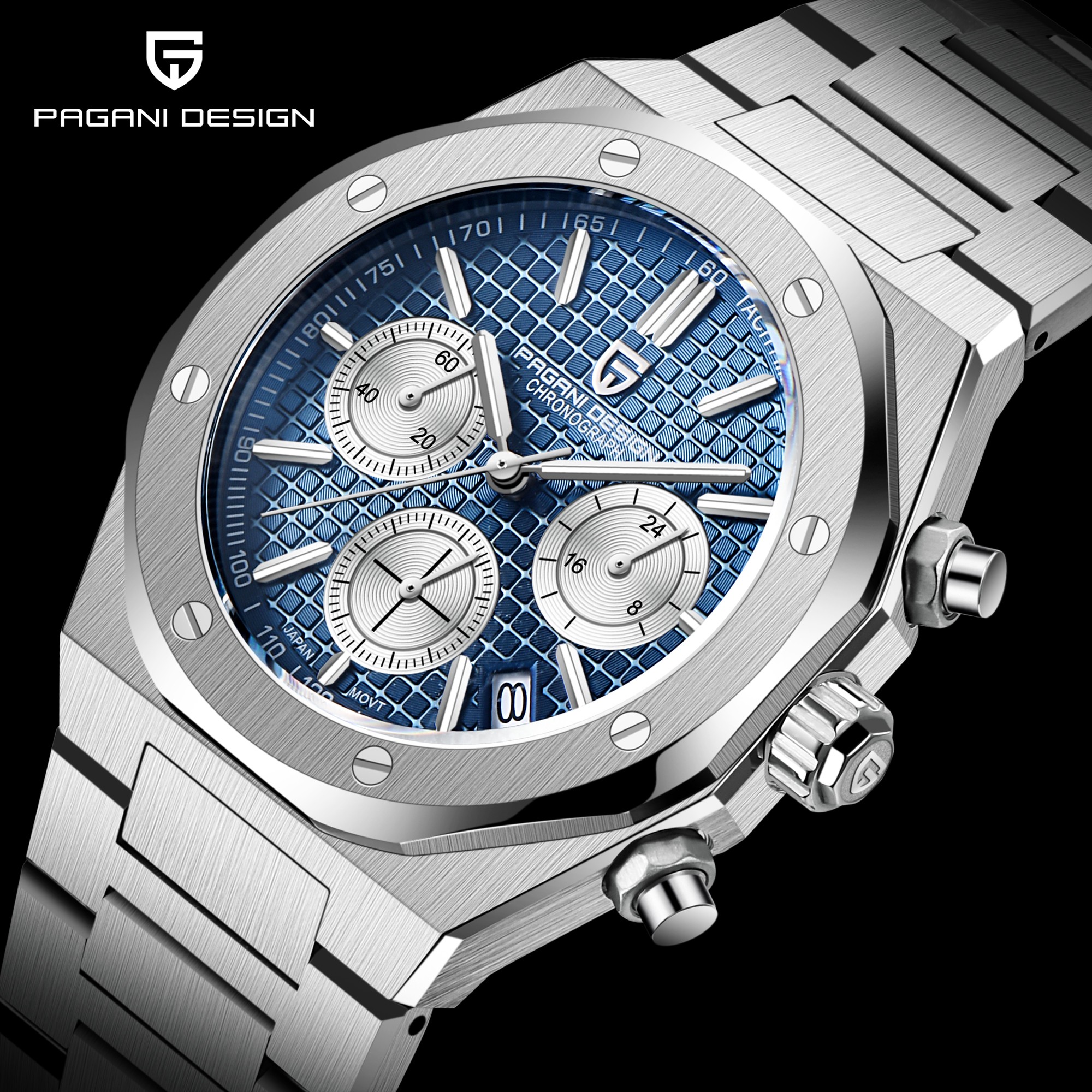 2021 New PAGANI Design Men's Quartz Watches Top Brand Stainless Steel Sapphire Automatic Chronograph 20Bar Relogio Masculino