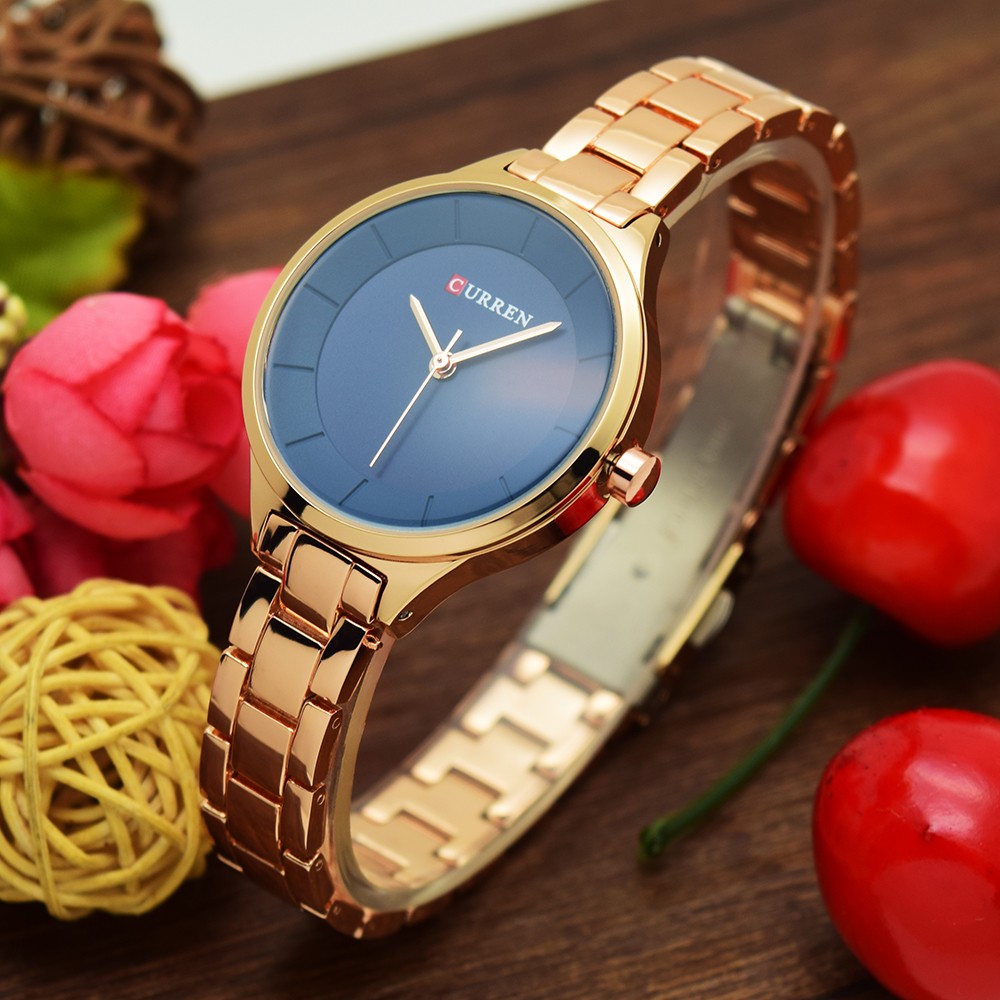 CURREN Fashion Creative Design Ladies Quartz Watch Woman Luxury Stainless Steel Women Watches Casual Female Clock