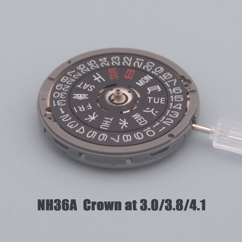 Japan original NH36 NH36A automatic crown movement in 3.0/3.8/4.1 self-winding mechanical watch replacement parts high precision 2022