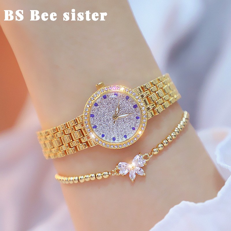 Women Watches 2022 Fashion Creative Famous Brand Small Diamond Gold Wrist Watch Female Wristwatch Bayan Kol Satti 2021