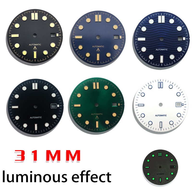 Watch dial parts 31mm surface luminous window high-end luminous dial for 8215 2836