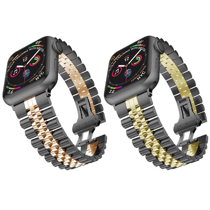 Metal Bracelet Band for Apple Watch 41mm 45mm 40mm 44mm Stainless Steel Sport Wrsitband for iWatch Series 7 Se 6 5 4 Watches