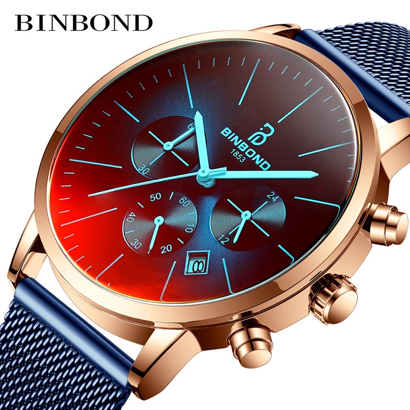 Fashion Quartz Watch Men Waterproof Military Sports Chronograph Watch Men Stainless Steel Wristwatch Male Clock Relogio Masculino