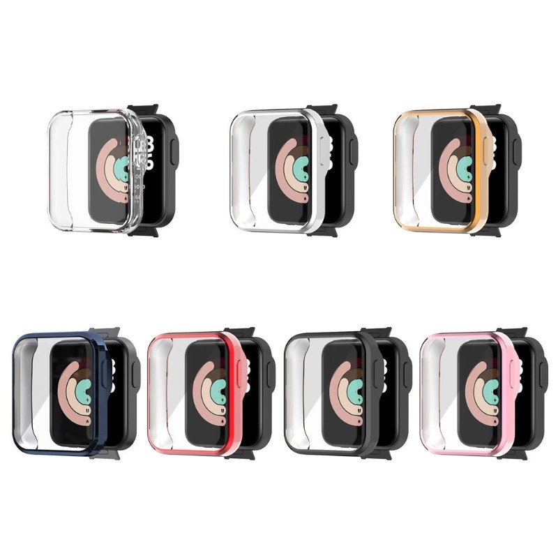 Soft Colorful Watch Protector Case Protective Screen Cover Skin Shell For Xiaomi Mi Watch Lite Redmi Watch Accessories
