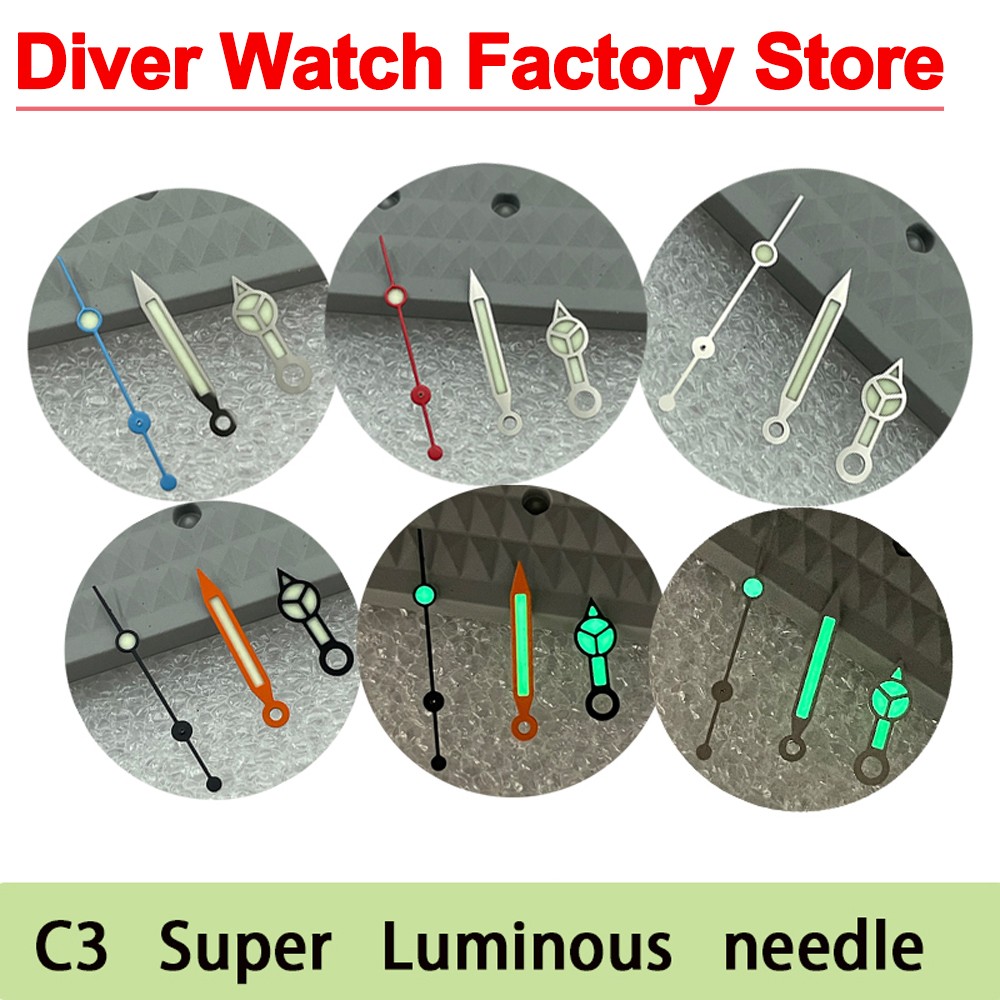 Stainless Steel Luminous Watch Wristwatch Suitable for NH35/36 Automatic Movement Watch Adjustment Parts for Seiko Heimdallr Diver Watch