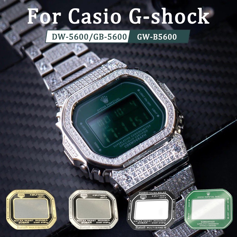 DIY Watch Lens Refurbished For Casio G-shock Watch Case DW-5600 Series GW-B5600 GB-5600 GWX-5600 DW-5025 Tempered Glass Band