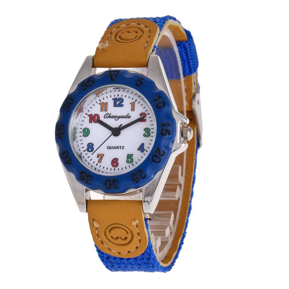 Hot Sale Cute Kids Watch Waterproof Quartz Watches For Boys Girls Sports Wristwatches Kids Clock Nylon Strap Student Gifts