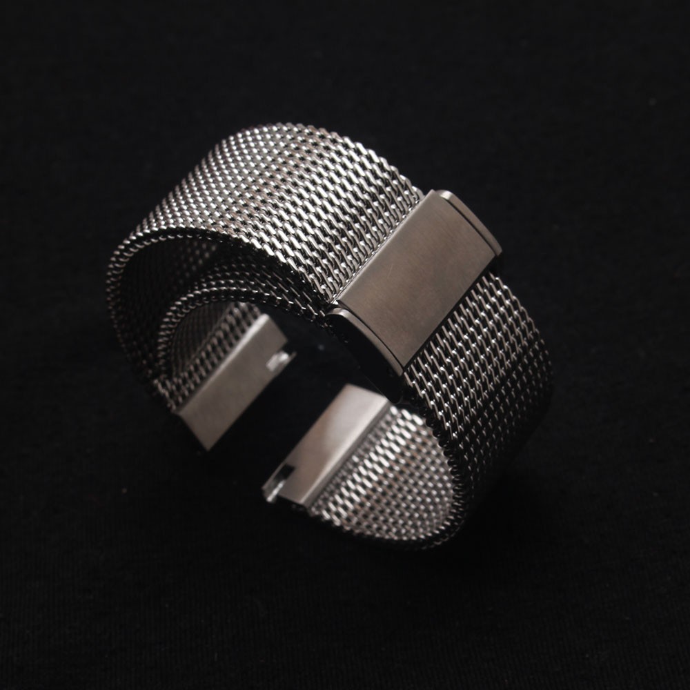 New High Quality Watches 18mm 20mm 21mm 22mm Stainless Steel Black Silver Watches Mesh Bracelet Watch Band Strap Fit Brands