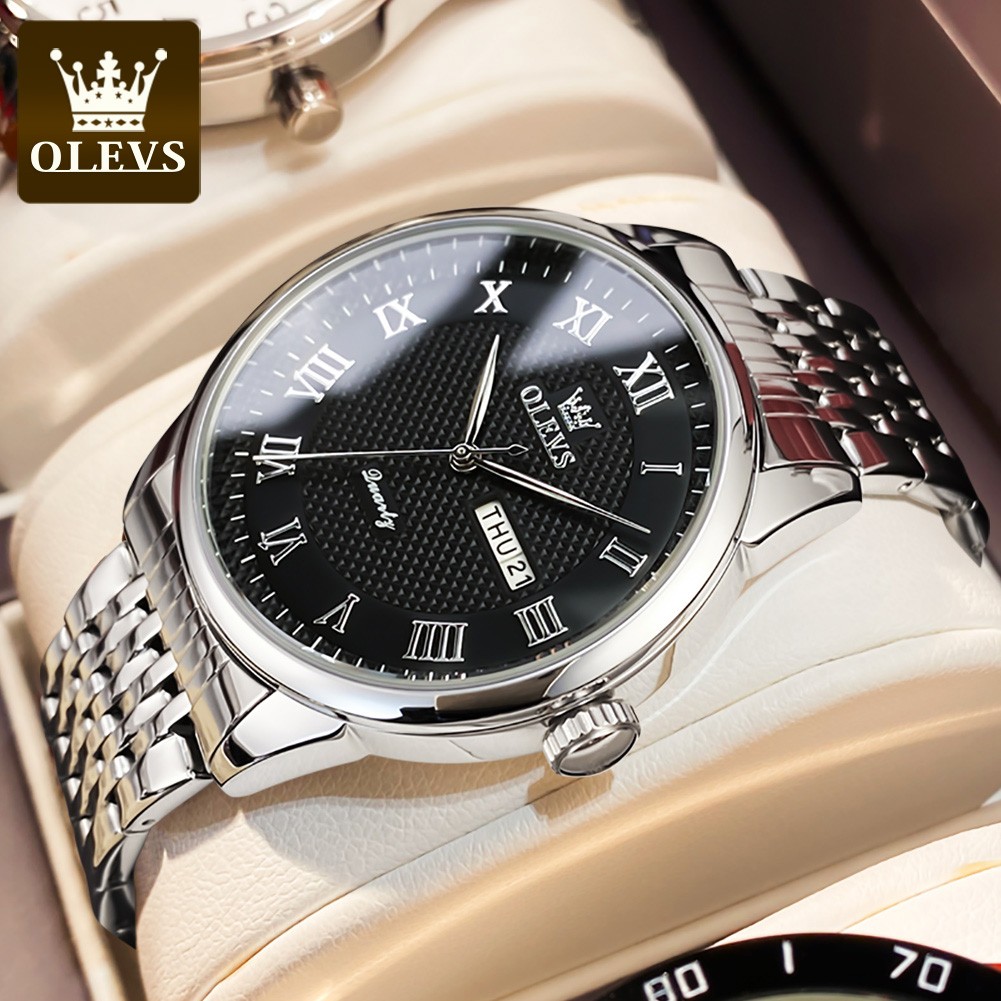 OLEVS Luxury Brand Watch Men Waterproof Stainless Steel Date Clock Sport Fashion Quartz Wrist Watches Relogio Masculino