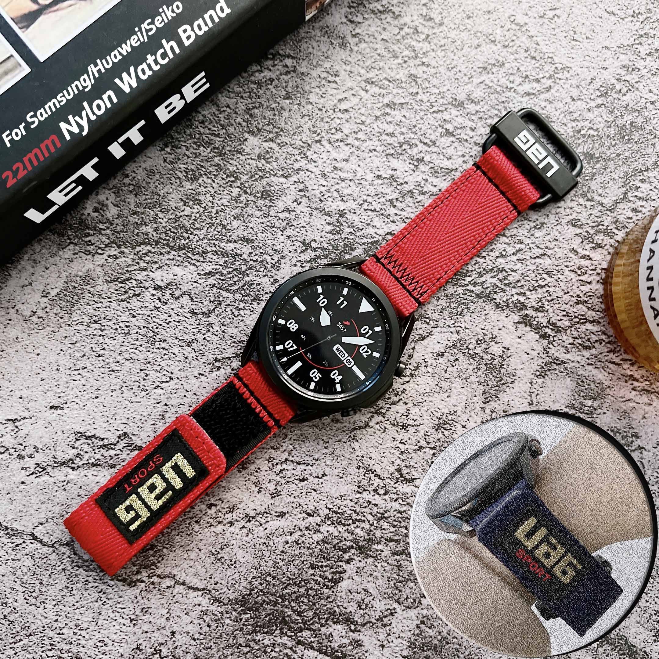 22mm Watchband For Galaxy Watch 4 46mm Nylon Sport Strap For UAG Samsung Gear S3 Amazfit Bip Huawei Gt 2 Pro For Huawei GT2 46mm