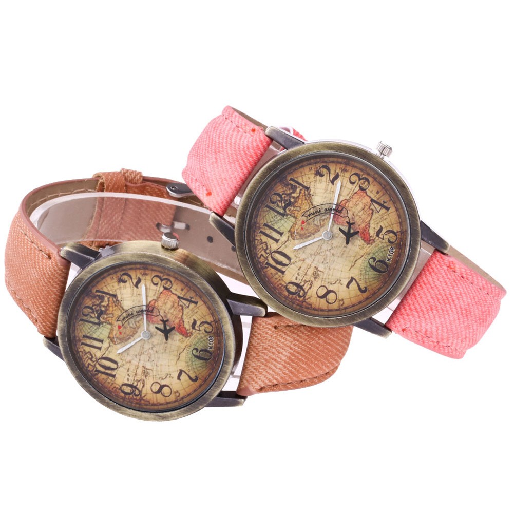 Quartz watch for women and men fashion round dial leather strap wristwatch women business men watches