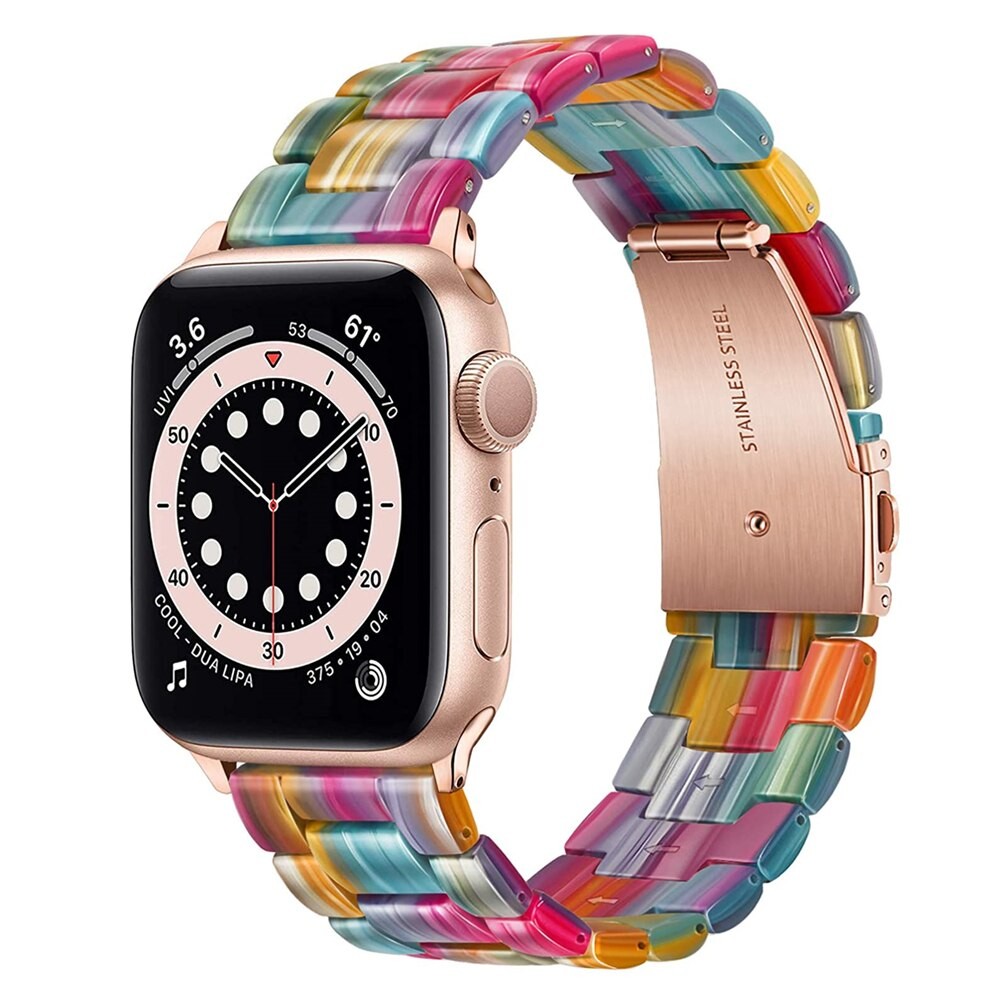 Resin strap for apple watch band 45mm/41mm 44mm 40mm 42mm 38mm watchband bracelet for iwatch apple watch series 5 4 3 se 6 7