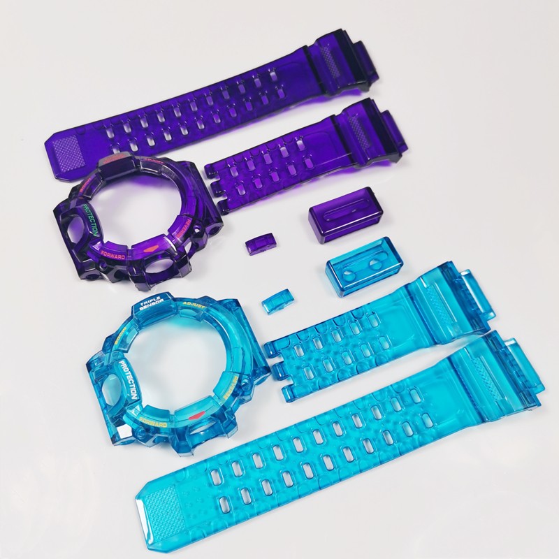 GW9400 Ice Transparent Silicone Rubber Watchband and Bezel Transparent Watchband Cover with Tools Wholesale Dropshipping