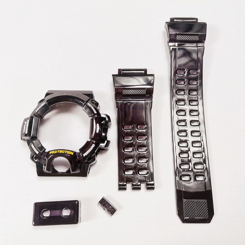 Black Purple GW9400 Silicone Rubber Watch Band and Bezel Transparent Watchband Cover with Tools Wholesale Dropshipping