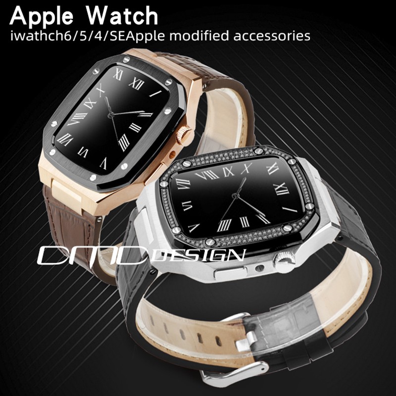 Fit for Apple Watch Stainless Steel Case, Fit for Apple Watch 6 SE 5 4, Fit for iWatch 44mm 40mm, Luxury, Metal,