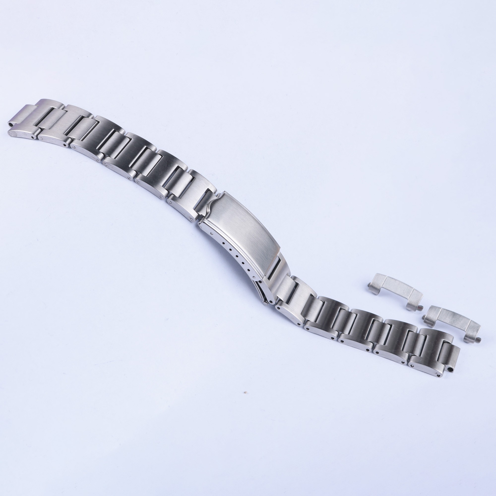 CARLYWET 19mm Vintage 316L Hollow Curved End Watch Strap Band Bracelet for Seiko Watch 6139-6002 6000 6001 6005 6032 Chrono