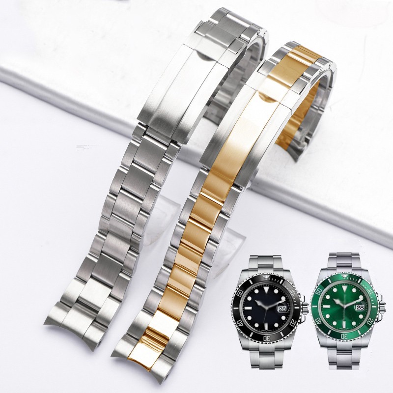 Watch Band for Rolex Submarine Yacht-Master Daytona Solid Stainless Steel Watch Strap Chain Watch Accessories Watch Band