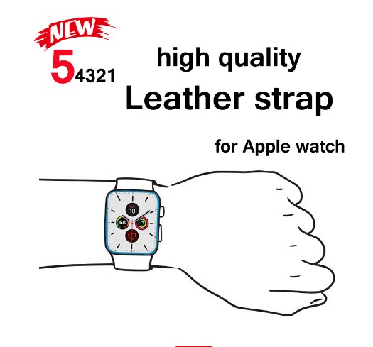 Genuine Leather Band Designed for Apple Watch Strap 44mm 40mm Plaid Pattern Strap Wristband for iWatch Series 5 4 3 2 42mm 38mm