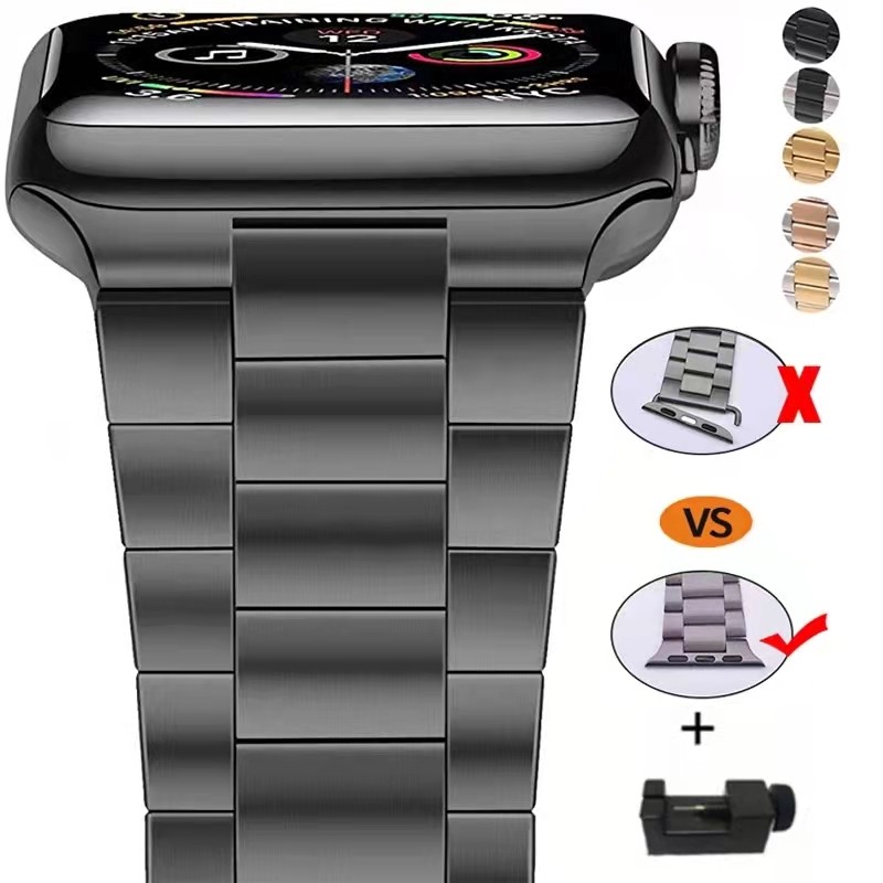 Metal Stainless Steel Strap For Apple watch 7 45mm 41mm 6 5 4 SE 44mm 40mm Smart watch luxury wristband For iwatch 3 2 42mm 38mm