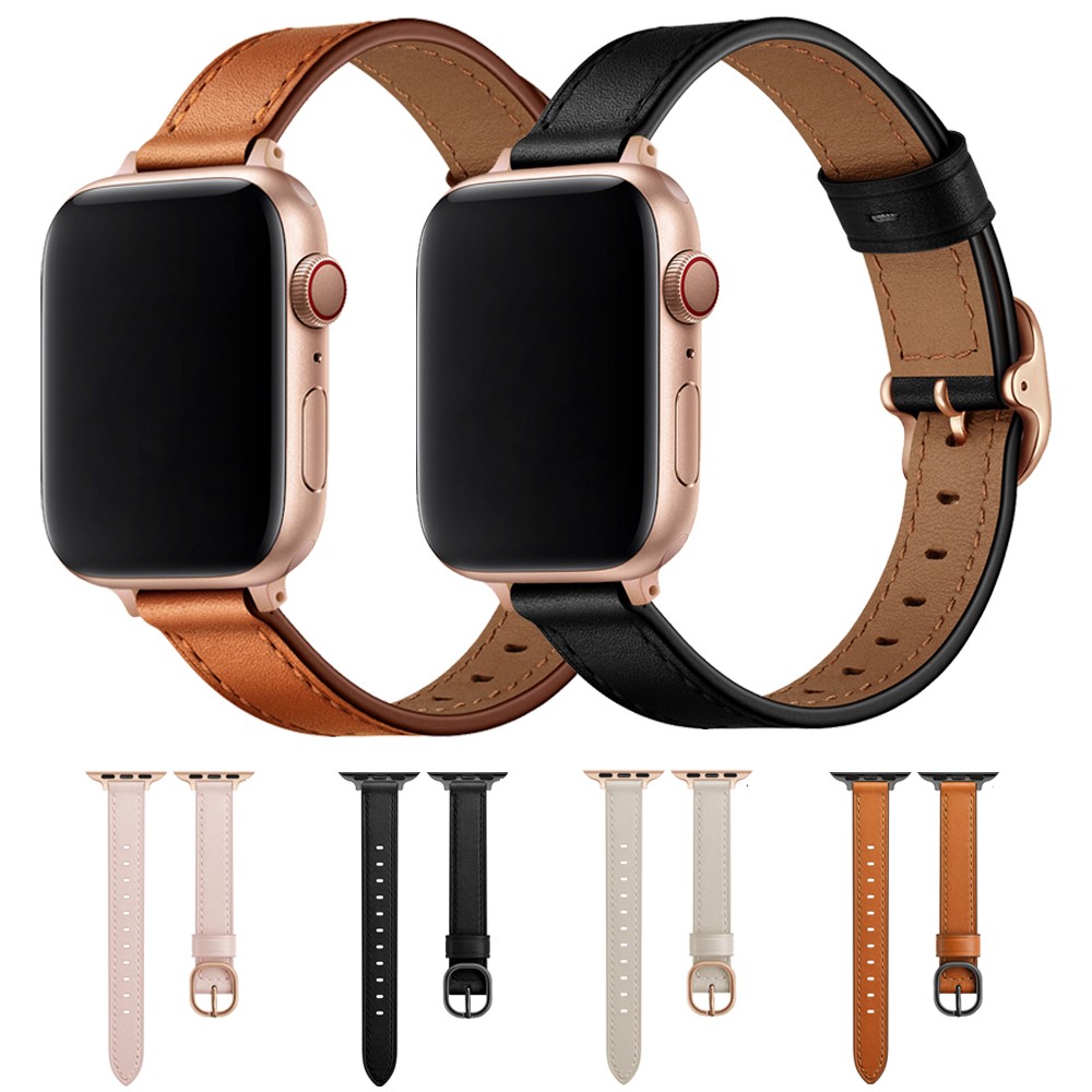 Leather Wrist Strap for Apple Watch Band Series 7 6 SE 3 5 4 Bracelet for iWatch Series 41mm 45mm 40mm 44mm 38mm 42mm Watchbands