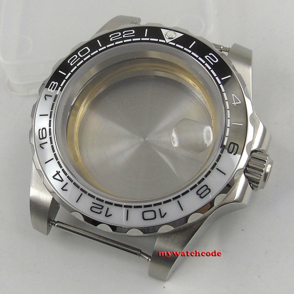 40mm sapphire ceramic cup bezel watch case fit 2824 2836 8215 NH35A NH36A movement