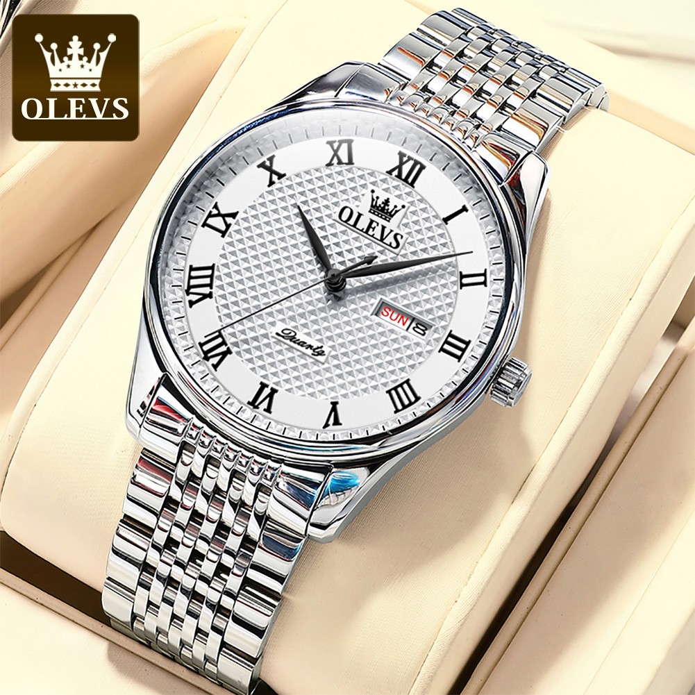 OLEVS Luxury Brand Watch Men Waterproof Stainless Steel Date Clock Sport Fashion Quartz Wrist Watches Relogio Masculino