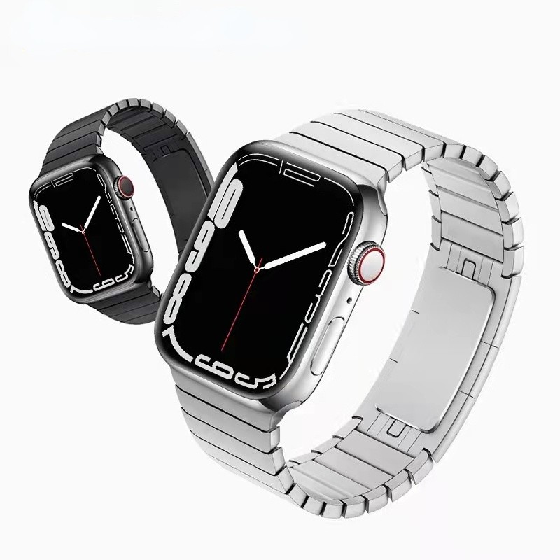 Watch Band for Apple Watch 7 6 5 4 SE 45mm 41mm 44mm 40mm Luxury Stainless Steel Smart Watch Wristband for iwatch 3 2 42mm 38mm