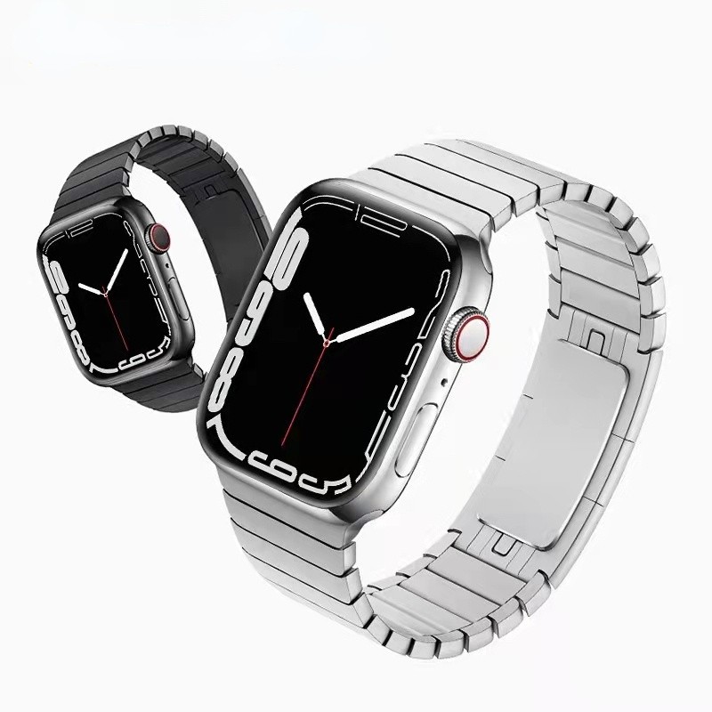 Metal stainless steel strap for apple watch 7 6 5 4 45mm 41mm 44mm 40mm high-end smart watch wristbands for iwatch 3 2 42mm 38mm