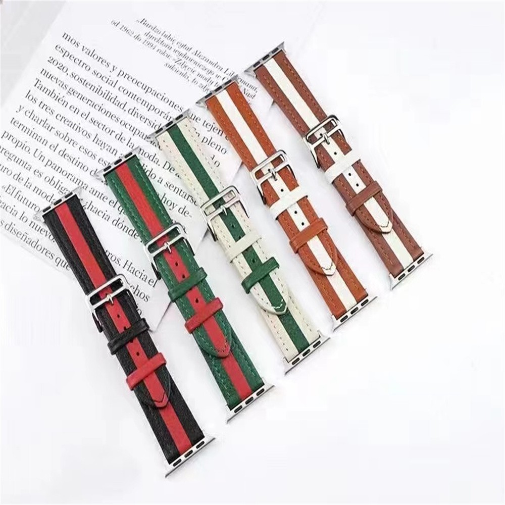 100% Genuine Leather Strap for Apple Watch Band 45mm 41mm 44mm 42mm 38mm 40mm Sport Band for iwatch 7 SE 6 5 4 3 Watchband