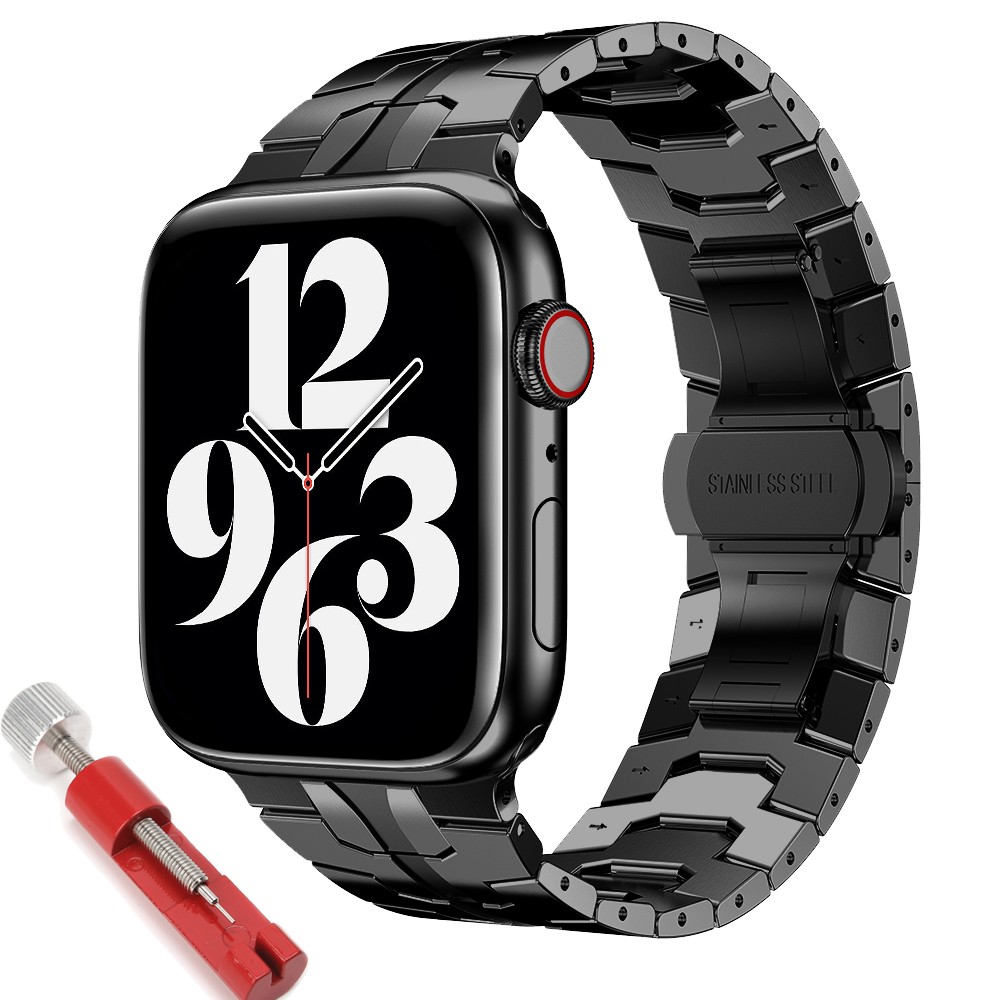 Luxury Strap for Apple Watch Band 45mm 44mm 42mm 41mm 40mm 38mm Metal Stainless Steel Bracelet iWatch Series 7 6 SE 5 4 3